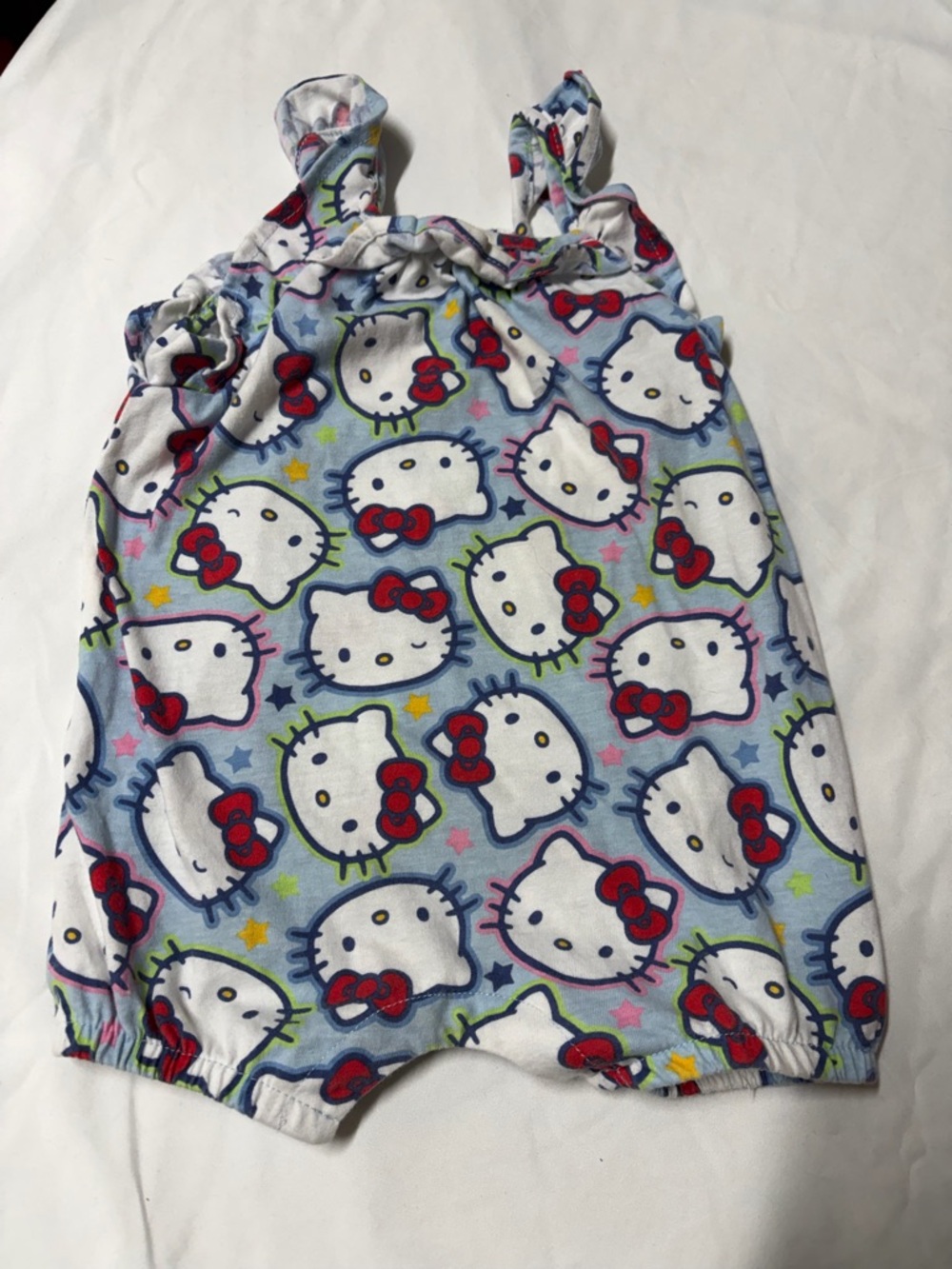 Hello Kitty Sanrio Baby Romper 12M Blue All Over Print Kawaii Cute